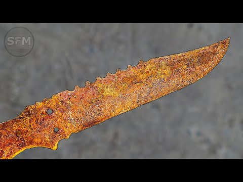 Restoration Old Very Rusted Bowie Knife