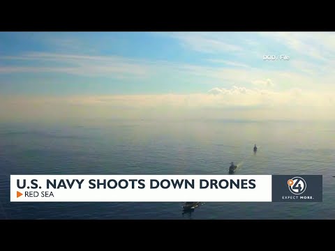 U.S. Navy shoots down drones in Red Sea