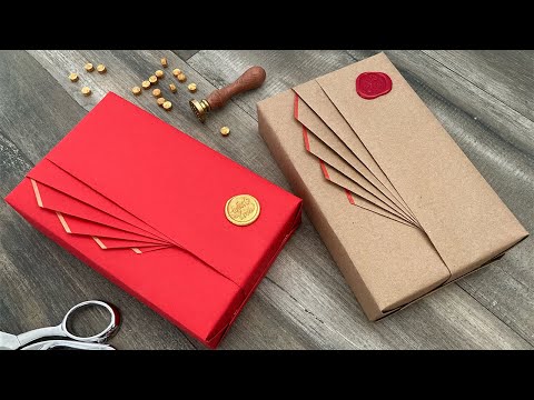 Fan Pleats with Washi Tape Gift Wrapping | Gift Packaging