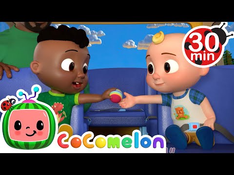 On The Bus with Cody and JJ! | CoComelon | 🚌Wheels on the BUS Songs! | 🚌Nursery Rhymes for Kids