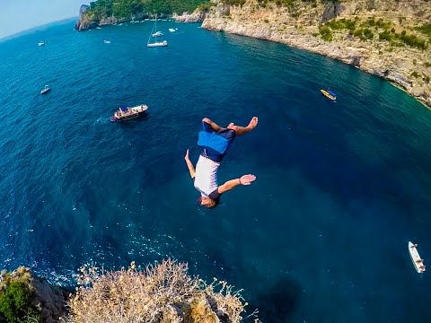 Cliff Jumping Italy &ndash; creating a Contiki Legend in 4K!