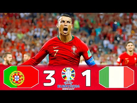 Portugal vs Italy 3-1 | Ronaldo Brace EURO 2024 Qualifiers Highlights &amp; Goals &bull; Portugal Last Night