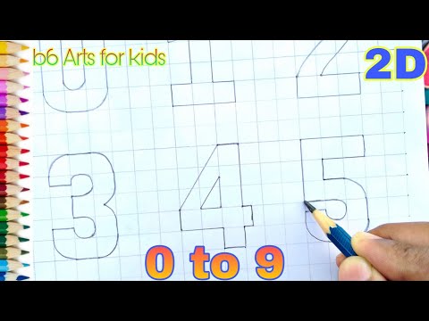 Number Drawing 0 to 9 full tutorial video | 0-9 Number Drawing for Students/Beginners