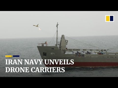 Iran unveils naval drone division as Biden seeks stronger ties in Middle East