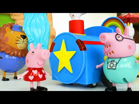 Peppa Pig बच्चों के लिए खिलौना चिड़ियाघर पशु सीखना वीडियो! (Hindi)