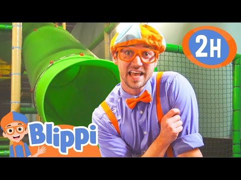 Blippi Visits an Indoor Playground (Kids Club) | 2 HOURS OF BLIPPI | Educational Videos for Kids