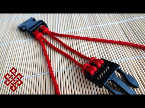 How to Make a Two Strand Double Cow's Hitch Paracord Buckle Core Tutorial