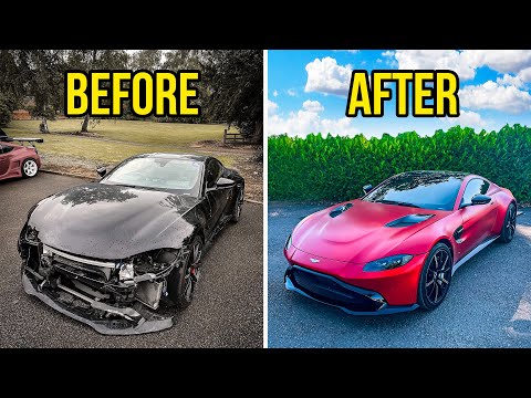 FULL BUILD - REBUILDING A CRASH DAMAGED 2019 ASTON MARTIN VANTAGE