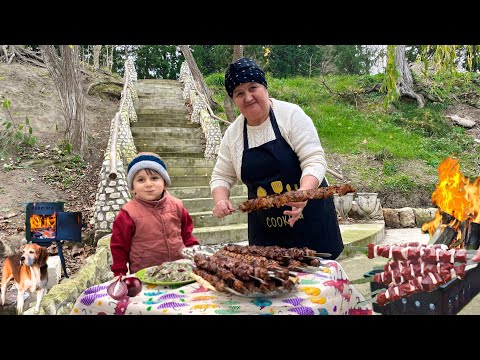 Delicious and Juicy Beef Liver Shish Kebab. Life In The Village!