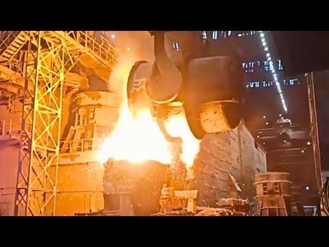 The Dangerous Truth About Tilting a Steel Ladle Filled with Hot Metal | Liquid Metal | DANGER