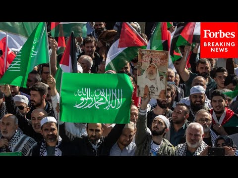 Protestors Gather In Istanbul, Turkey To Express Their Support For Hamas and Palestine