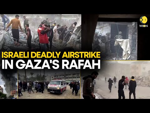 Israel War: Palestinians fleeing Israeli airstrike in Gaza's Rafah I WION Originals