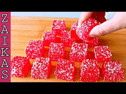 Gummy Candy Without Gelatin &amp; Agar Agar | Homemade Jelly Candy | Jujubes Recipe | Zaika Kitchen🌹