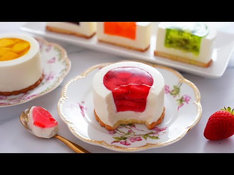 Mini Fruit Jelly Cakes 🍓🥝🍊🍋🥭🍇 / Yogurt Cheesecake