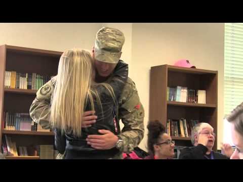 Returning PA National Guardsman surprises his sister at school