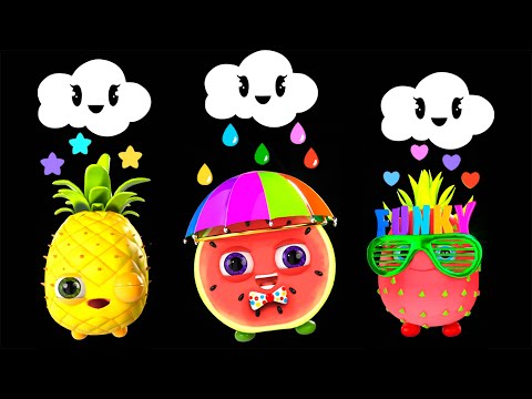 Funky Fruits Baby Sensory * Rain Rain Go Away - Summer Collection * Fun Animation and Upbeat Music!