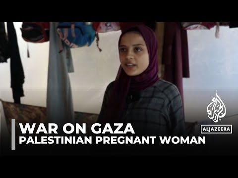 War on Gaza: Displaced Palestinian pregnant woman