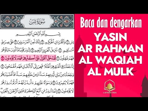 AYAT SUCI ALQURAN (Baca dan dengarkan) - SURAH YASIN, AR RAHMAN, AL WAQIAH, AL MULK