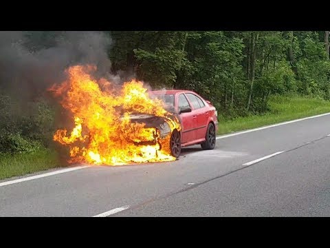 MY CAR catches FIRE in illegal race (EN subtitles)