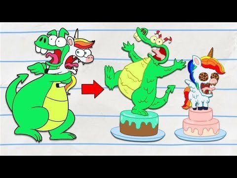 Dragon &amp; Unicorn Transform Into Food!? | (NEW) Boy &amp; Dragon | Cartoons For Kids | Wildbrain Fizz