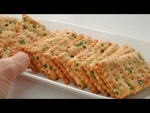 Perfect Cracker Recipe (Super Crispy! Saltine crackers with green onion | mouthwatering snacks)