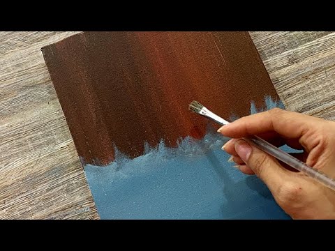 Butterfly and snow | Acrylic painting techniques for beginners