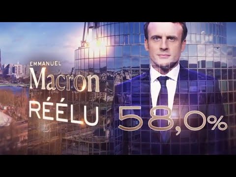 Emmanuel Macron r&eacute;&eacute;lu &agrave; 58% des voix