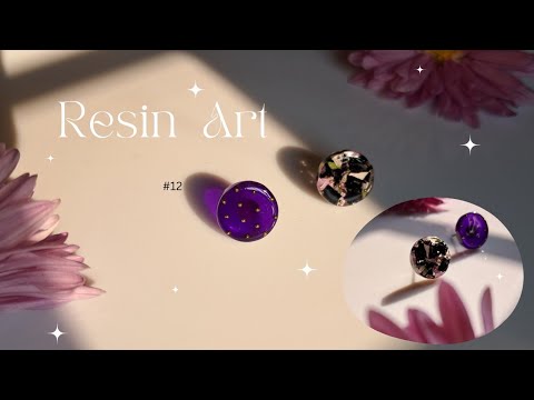 ✤ RESIN ART 12 ✤  Easy Beginners UV Resin Earring Tutorial | violetpearl