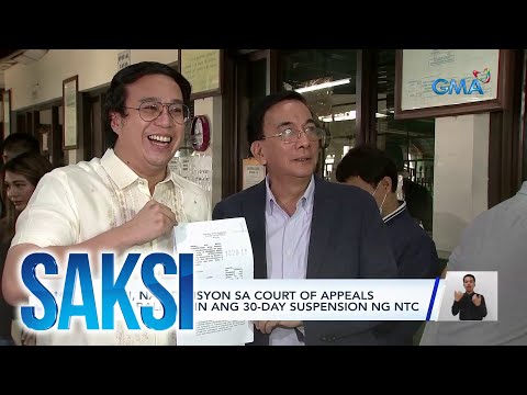 SMNI, nagpetisyon sa Court of Appeals para baligtarin ang 30-day suspension ng NTC | Saksi