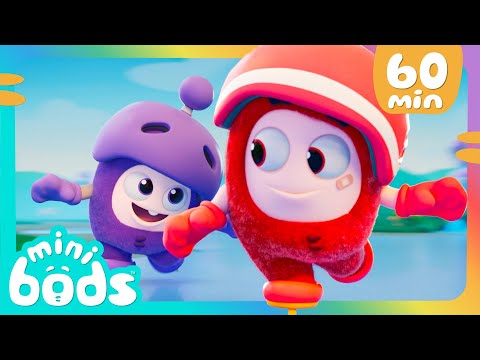 Ice Skating Adventure ⛸️ | Minibods | Mini Oddbods | Baby Oddbods | Funny Cartoons For Kids