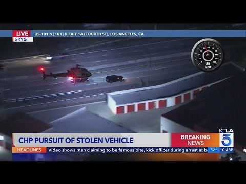 CHP pursues high-speed stolen vehicle in L.A.