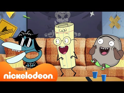 Pierre, Papier et Ciseaux | Moments de coloc avec Pierre, Papier et Ciseaux ! | Nickelodeon France