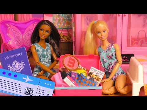 Barbie Packs For Her Relaxing Holiday - Packing Chores With Barbie