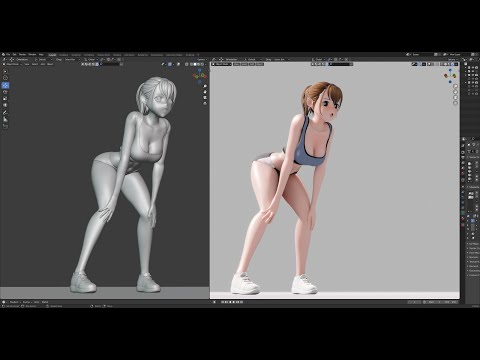 Anime Character Modeling and Animation Full process - Blender 2.93