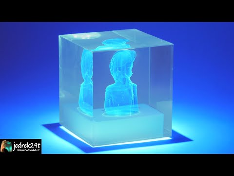 3D Hologram Project from Clear Epoxy / RESIN ART