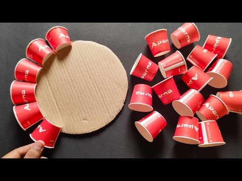 Unique Wall Hanging Craft Using Waste Paper Cups | Home Decoration Ideas