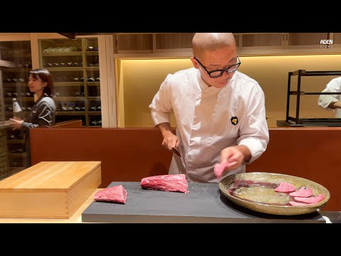 Japan's highest-end Kobe Beef Dinner ? Michelin Star &amp;quot;Wagyu Chef&amp;quot; in Tokyo