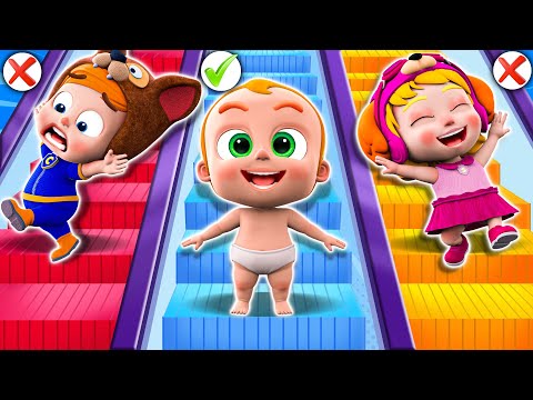 The Escalator Song 🚨 | Baby At Grocery Store 🛒✨ | NEW Kid Song &amp; Safety Tips for Kids