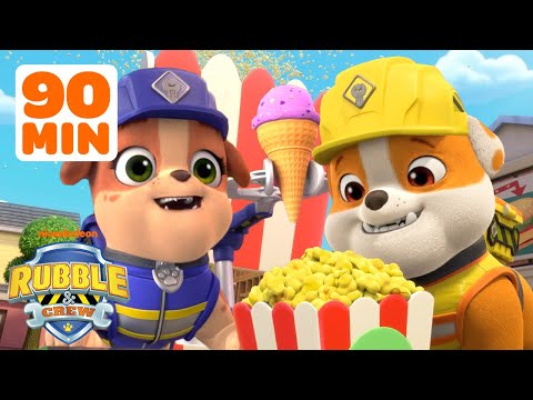 Rubble's Yummy Food Rescues In Builder Cove! #2 | 90 Minute Compilation | Rubble &amp; Crew