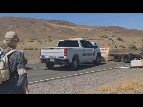 How Nevada Police 'dealt with' climate protesters blocking road to Burning Man Festival