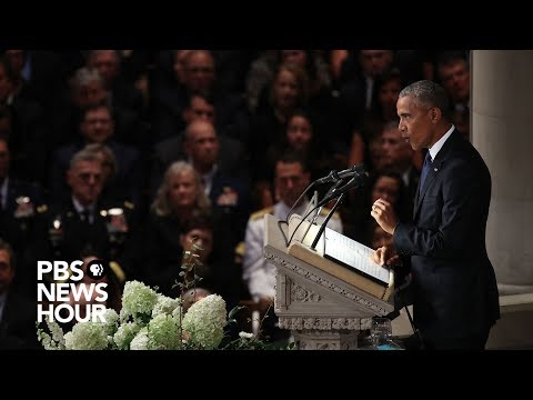 Watch President Barack Obama's full tribute to John McCain at National Cathedral