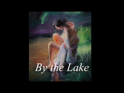 Lakeside oil painting time lapse 2023 by the lake lady