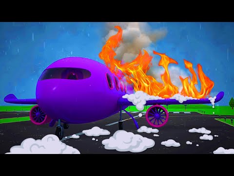 A plane in the storm! Helper cars cartoons full episodes &amp; street vehicles for kids.