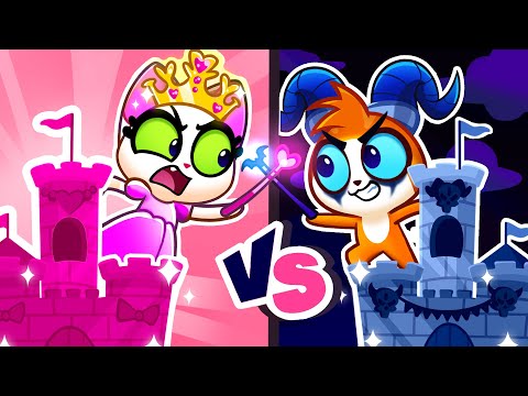 PINK or BLACK Castle?💖🖤Baby Cats Play Funny Games &amp; Challenges😻Kids Cartoons by Purr-Purr Stories