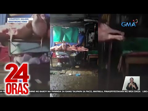 Tila pagpapak ng mga daga sa panindang karne ng baboy, viral; pwesto, ipinasara na | 24 Oras