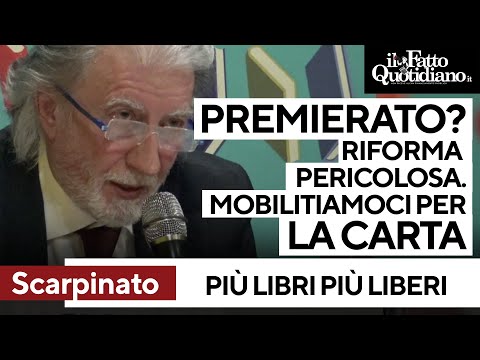 Scarpinato: &quot;Premierato pericoloso, mobilitiamoci per difendere la Carta&quot;