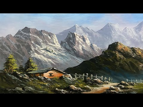 Easy Landscape Painting | Step By Step Painting Tutorial | How to Paint Landscape| Scenery Landscape