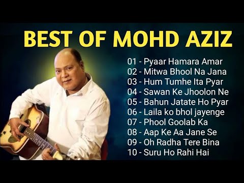 💞 Mohammad Aziz &amp; Anuradha Paudwal ❣️ Bollywood TOP 10 Hindi song