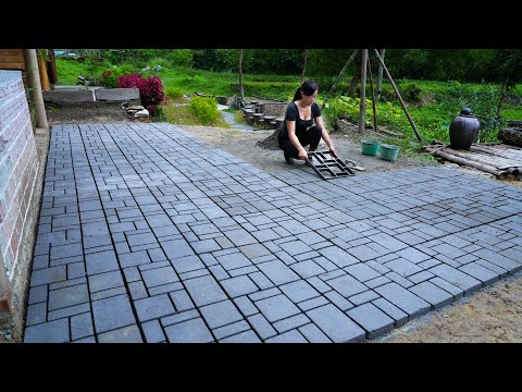 Avoid Mud and Dirt - Idea For Making Faux Stone Concrete Yard, Part 19