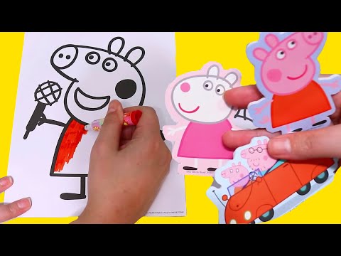 Speed Coloring Peppa Pig Activity Pages! Family Fun Activities for Kids 💖 Sniffycat